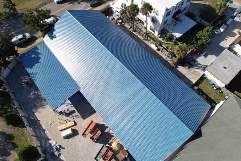 Commercial Metal Roof on a Florida business
